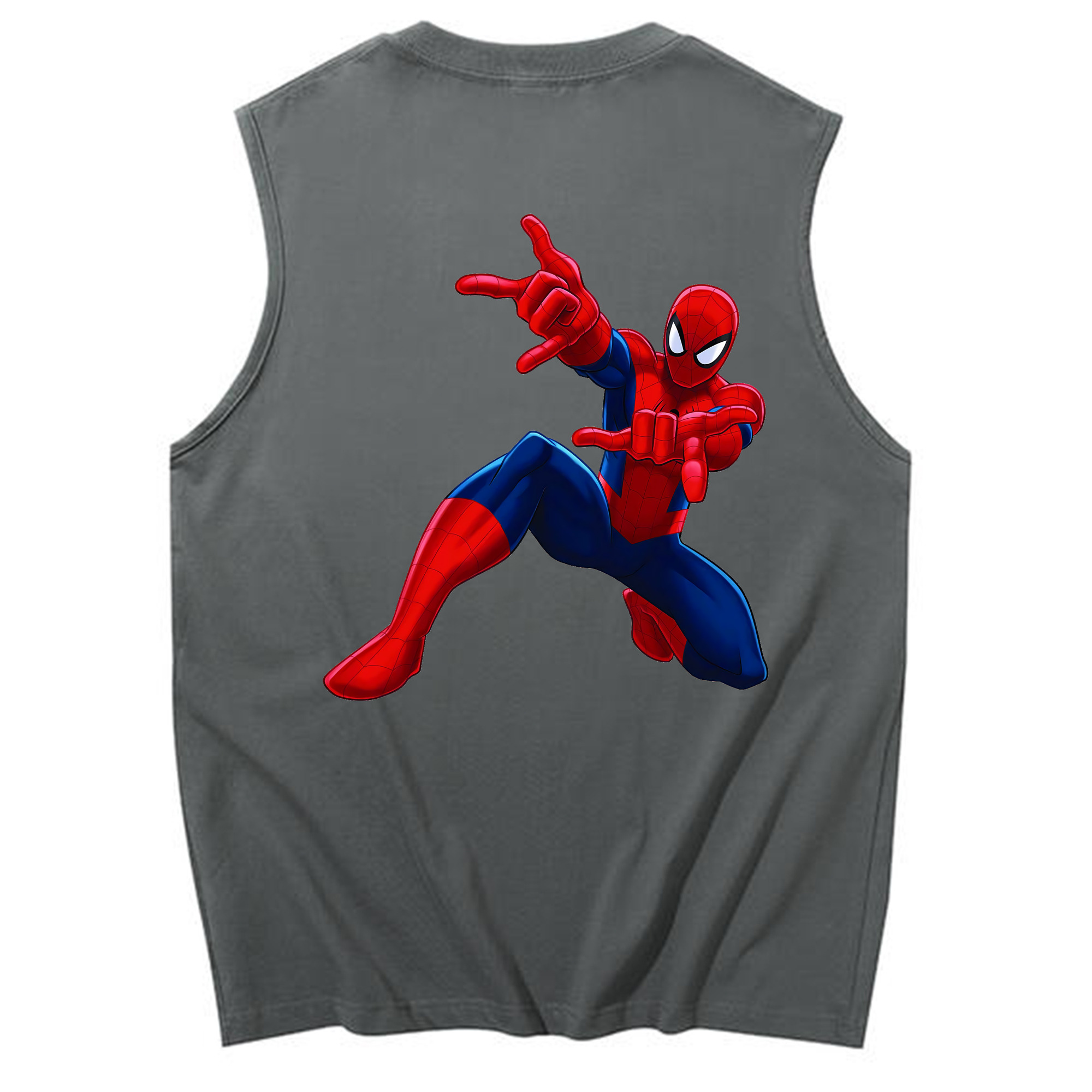 （画像用） Spider Man スパイダーマン コットン100％タンクトップ（背面プリント）